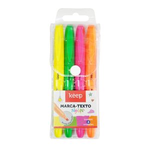 Marca Texto Neon 4 Cores Keep - MR069