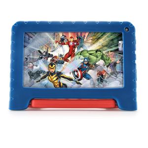 Tablet Multi Avengers com Controle Parental 2GB RAM + 32GB + Tela 7 pol + Android 13 (Go edition) + Processador Quad Core Preto - NB399