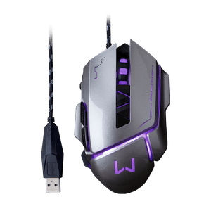 Mouse Gamer Ivor 3200DPI 7 Botões Controle DPI Grafite Warrior - MO262