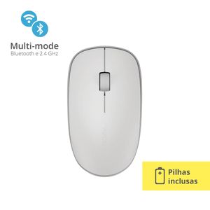 Mouse Rapoo Bluetooth + 2.4 ghz White s/ Fio Pilha Inclusa M200 - RA012