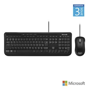 Kit Teclado e Mouse Multimídia Com Fio 600 USB 800 dpi Preto Microsoft - APB00005