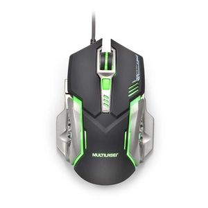 Mouse Gamer 2400DPI Preto e Cinza Multilaser - MO269