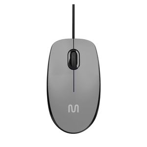 Mouse Com Fio MF400 Clique Silencioso Conexão USB 1200dpi Cabo de 180cm 3 Botões Cinza Multilaser - MO387