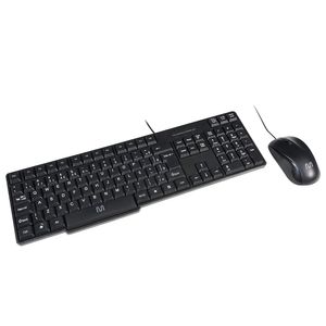 Kit Teclado e Mouse com fio Conexão PS2 Cabo de 130cm 1200dpi Resistente a Água Preto - TC303