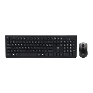Kit Teclado e Mouse Sem Fio Conforto Multimídia Conexão Usb 1200dpi Teclas Chocolate Preto Multi - TC212