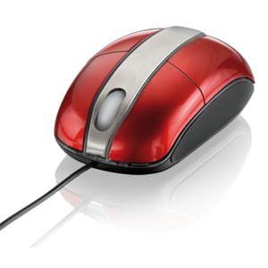 Mouse Colors Steel Red Piano Usb - MO133