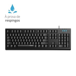 Teclado c/ Fio Resist. Água USB Preto Rapoo NK1800 - RA018