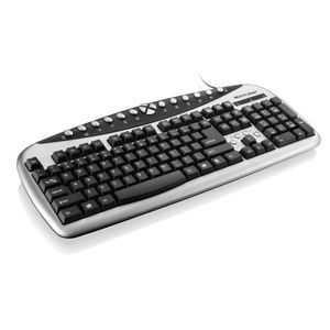 Teclado Super Multimidia Preto Prata Ps2 - TC082