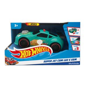 Hot Wheels Carro Super Jet Verde com Luz e Som Multikids - BR1822