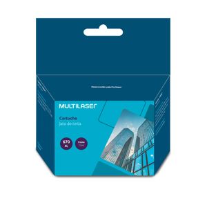 Cartucho Jato De Tinta Modelo Hp 670 Ciano Multilaser - CO670C