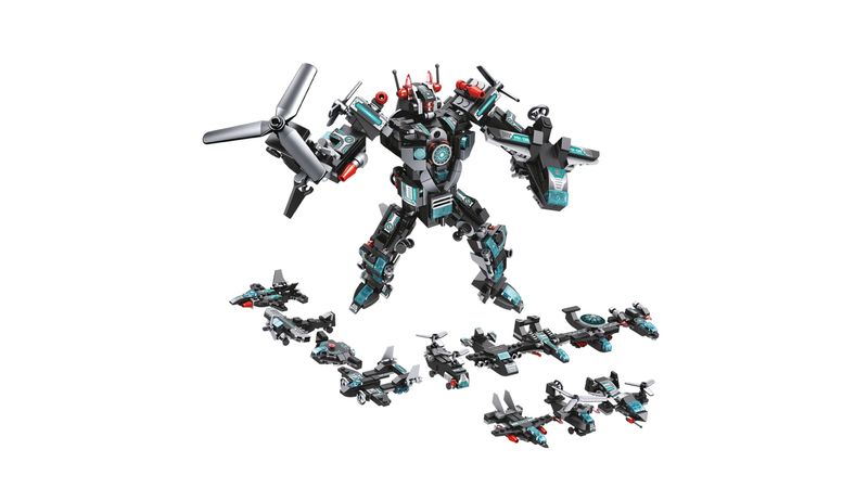 Blocos de Montar Cubic 25 em 1 Super Robot 577 Peças