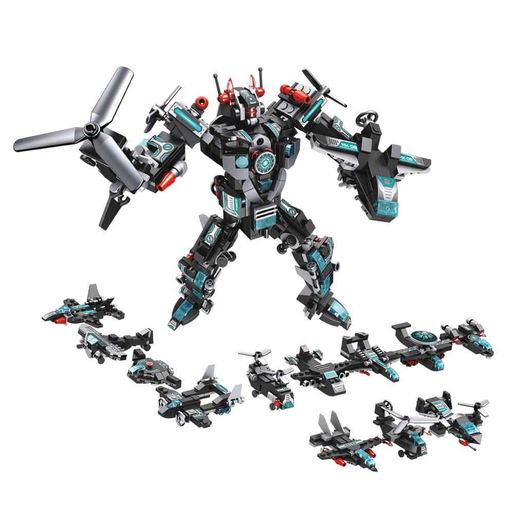 Blocos de Montar Cubic 25 em 1 Super Robot 577 Peças