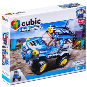 Blocos de Montar Cubic Adventure Off-Road Azul 146 Peças Multikids - BR1482
