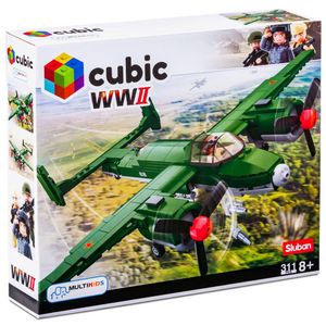 Blocos de Montar Cubic Avião Bombardeio WWII 311 Peças Multikids - BR1483