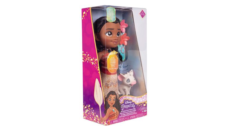 Boneca Princesas Disney Moana Musical com Luz Som e Acessórios