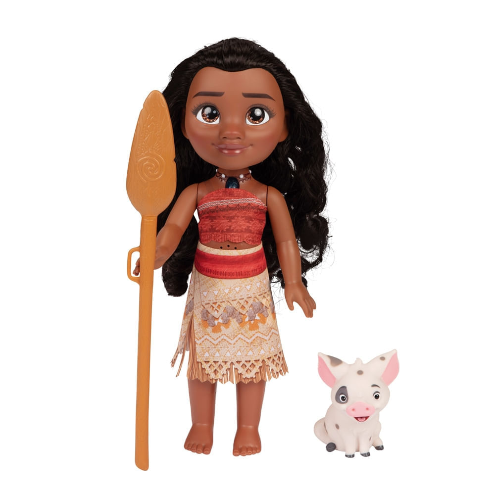 Boneca Princesas Disney Moana Musical com Luz Som e Acessórios