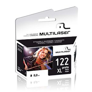 Cartucho Multilaser Compatível C/ Hp 122Xl Preto - CO338
