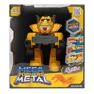 Carrinho Transformável Megaformers Metal Raptor Multikids - BR2045