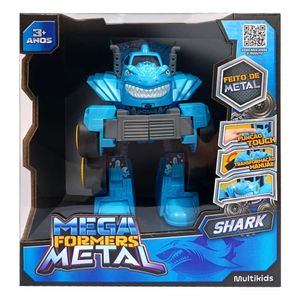 Carrinho Transformável Megaformers Metal Shark Multikids - BR2044