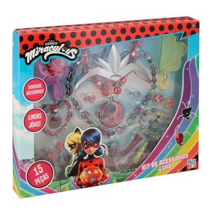 Miraculous Ladybug Kit de Acessórios Luxo 15Pcs Multikids - BR1764