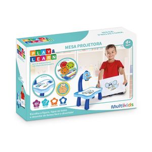 Mesa Projetora Para Desenhar Azul Play e Learn Multikids - BR1600