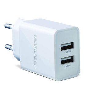 Carregador de Parede Concept 2 Portas USB I-Smart Branco Multilaser - CB118