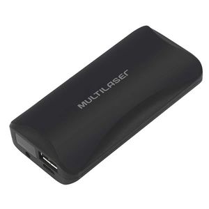 Carregador Portátil Power Bank C/ Led 4,500Mah Preto Multilaser - CB092