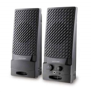 Caixas de Som Multilaser 2.0 1W RMS Alimentação Usb Conexão P2  Som Estéreo Preto - SP050