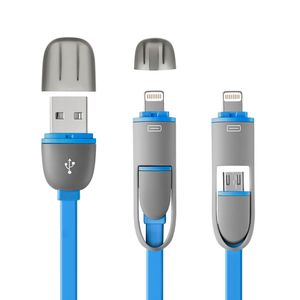 Cabo 2 E 1 Micro Usb E Iphone Azul Multilaser - WI335