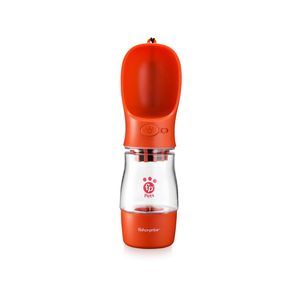 Garrafa Portátil Pet com Porta-Comida Water And Food To Go 258/200ml com Filtro de Carvão Ativado Vermelha - Fisher Price - PP259