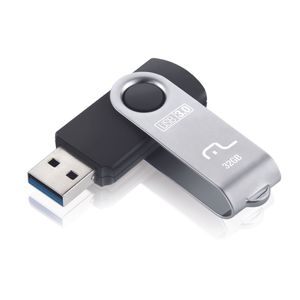Pen drive Multilaser Usb 3,0 Twist Preto 32Gb - PD989