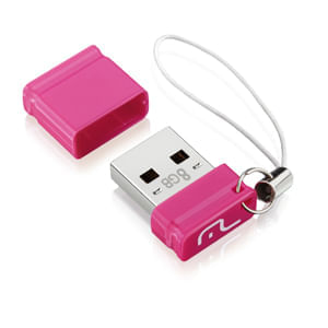 Pen Drive Nano 8GB USB Leitura 10MB/s e Gravação 3MB/s Rosa Multilaser - PD063