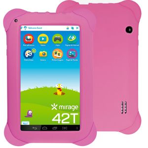 Tablet Infantil Mirage 42T Quad Core Dual Câmera 2Mp + 1,3Mp Tela 7 Pol, Android 4,4 Rosa - 2002