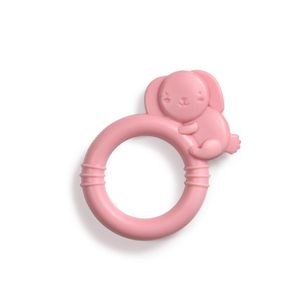 Mordedor de Silicone SiliSoft Coelho 4+M Rosa Multikids Baby - BB1120