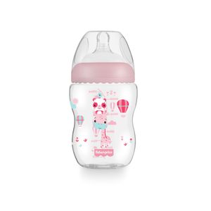 Mamadeira First Moments Rosa Algodão Doce 270 ml +2 meses Fisher Price - BB1027