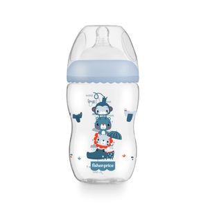 Mamadeira First Moments Marshmallow Azul 330ml +4 meses Fisher Price - BB1030