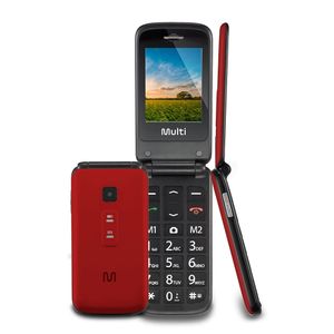 Celular Flip Vita Multilaser Dual Chip MP3 vermelho - P9021