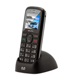 Celular Vita 3G Dual Chip USB Bluetooth Tela 1,8 Pol, + Base Carregadora Preto Multilaser - P9091
