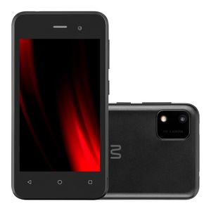 Smartphone Multilaser E Lite 2 32GB 3G Wi-Fi Tela 4 pol. Dual Chip 1GB RAM Android 10 (Go edition) Processador Quad Core Preto - P9146