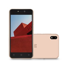 Smartphone Multilaser E 3G 32GB Wi-Fi Tela 5.0 pol. Dual Chip Câmera Traseira 5MP + Selfie 5MP Android 8.1 (Go edition) Quad Core - Dourado - P9129