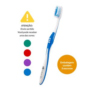 Escova de Dente Extreme Clear Up com 3 Unidades (Cores Sortidas) Multi Saúde - HC589