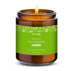 Vela Aromática de Limão - 200g - Multi Saúde - HC524