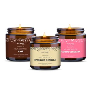 Kit de Velas Aromáticas Sensações - 100g - Multi Saúde - HC527