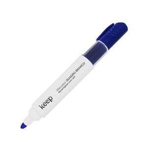 Pincel Marcador de Quadro Branco Recarregável 12 Unidades Azul Keep - MR001