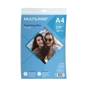 Papel Fotográfico Glossy A4 230g 20 Folhas - PE042