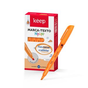 Marca Texto Laranja Caixa c/ 12 Unidades Keep - MR066