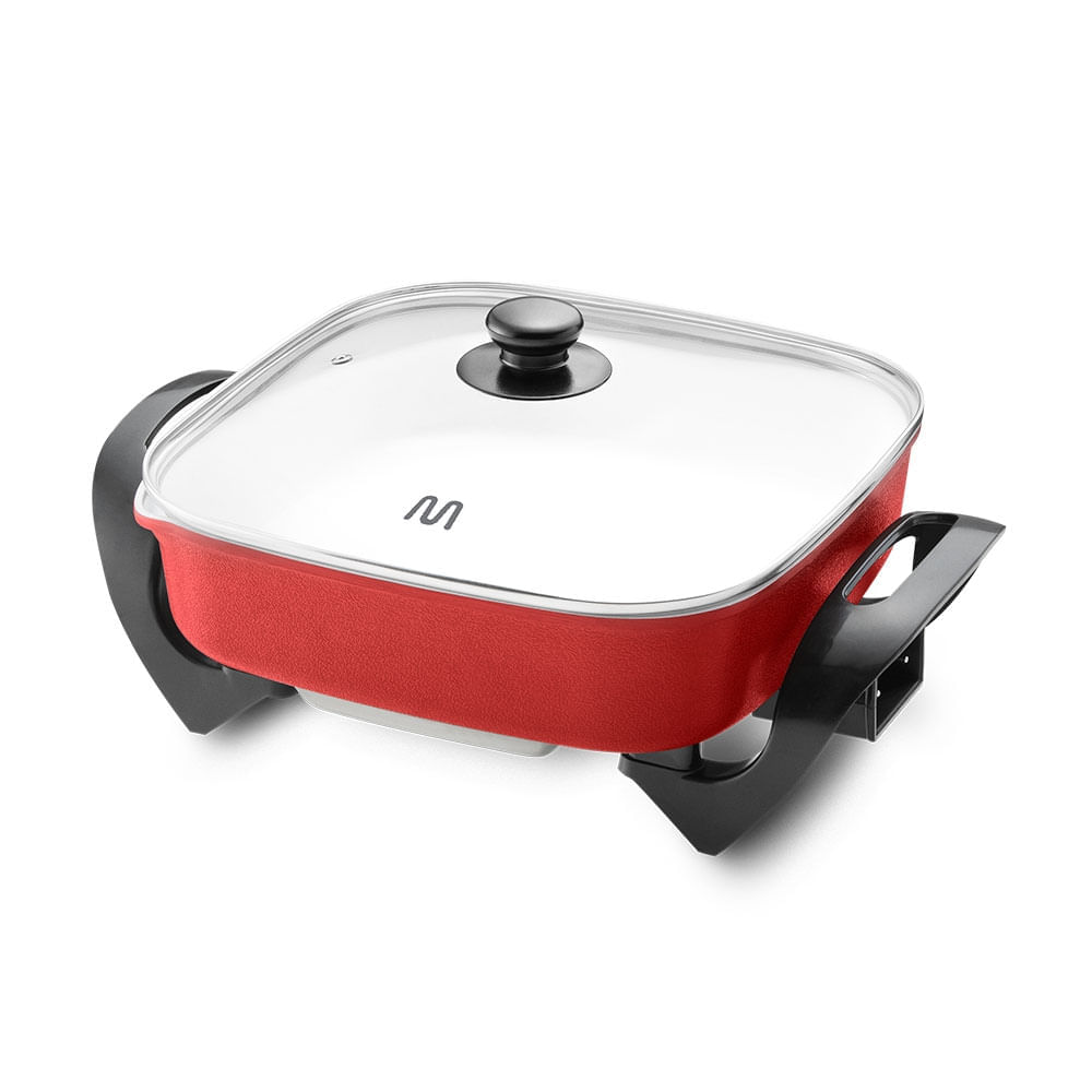 Panela Elétrica Britânia 5,6 Litros 220V - Inox/Vermelho