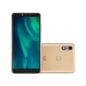 Smartphone Multilaser F 3G 32GB Wi-Fi 5.5 pol. Dual Chip 1GB RAM Sensor de Digitais 5MP + 5MP Android 9.0 (Go edition) Quad Core - Dourado - P9131