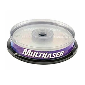 MIDIA DVD+R VELOC, 08X C/ 10 UNID EM PINO DUAL LAYER 8,5 GB MULTILASER - DV003