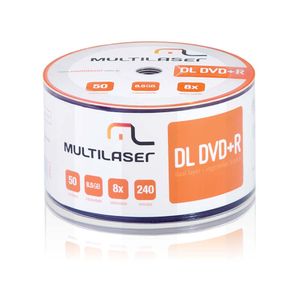 Mídia DVD-R Dual Layer 8,5GB Com 50 Un Multilaser - DV047